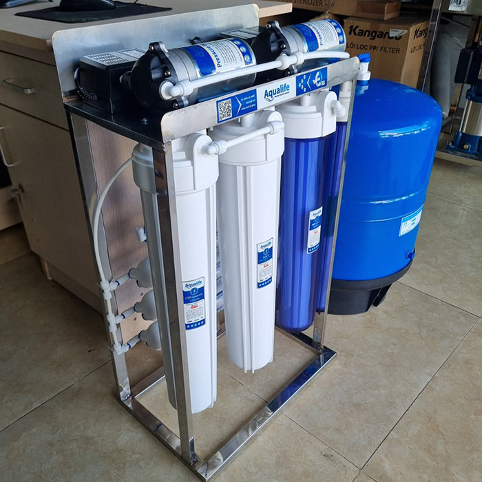 Máy lọc nước bán công nghiệp 30 l/h khung inox Aqualife - Ảnh 4