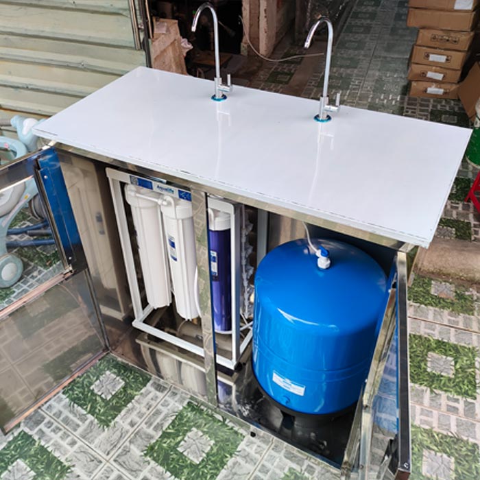 Máy lọc nước bán công nghiệp 50l/h có tủ 2 vòi Aqualife - Ảnh 3
