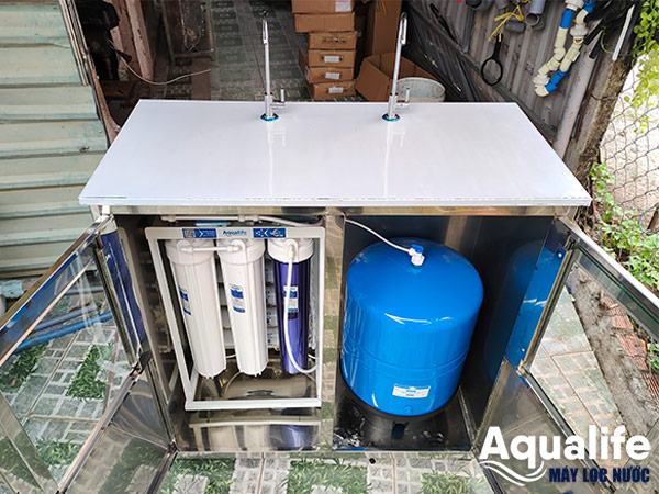 Thiết bị lọc nước bán công nghiệp tủ inox Aqualife