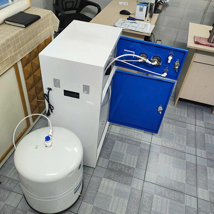 Máy lọc nước bán công nghiệp công suất 150 lít/h 1 vòi vỏ tủ thép - Ảnh 3