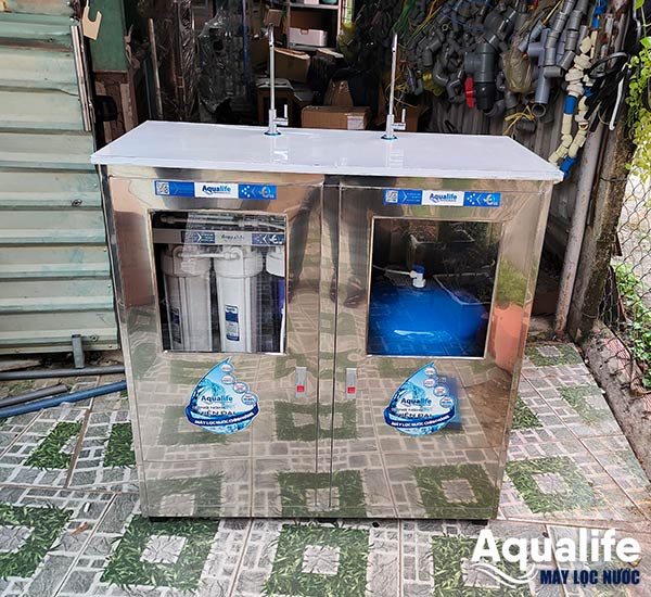 Máy lọc nước RO inox 2 cánh 150l/h cho nhà xưởng