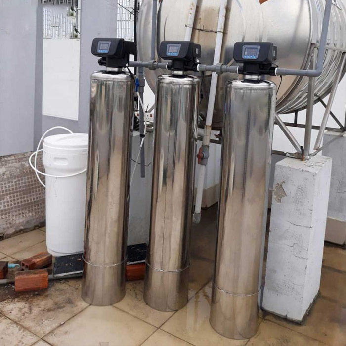 Hệ thống 3 trụ inox SS304 tự động lọc nước sinh hoạt - Ảnh 3
