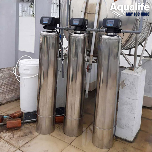 Bộ lọc đầu nguồn 3 trụ inox SS304 tự động