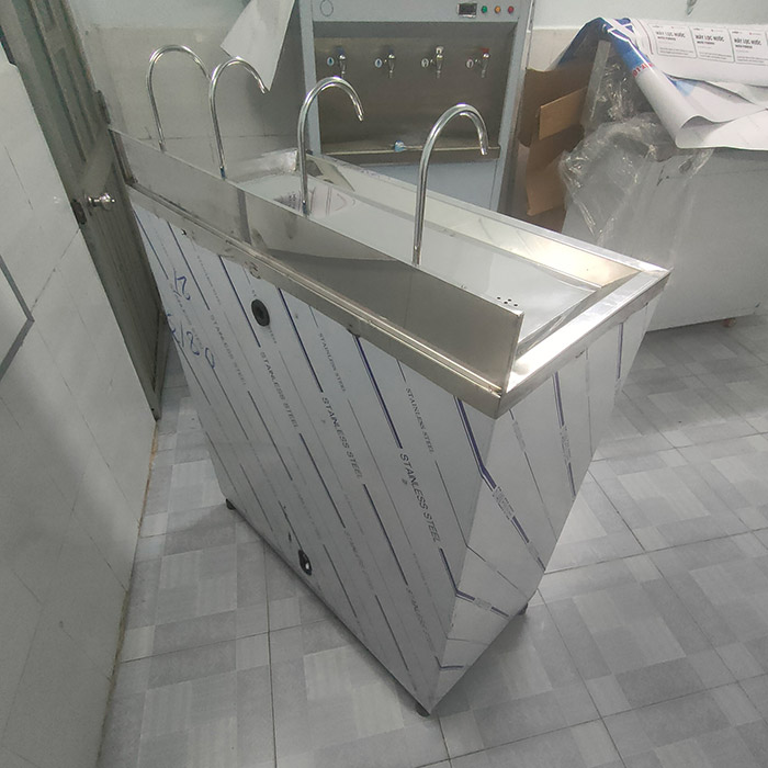 Máy lọc nước BCN 100 lít/h 4 vòi tủ inox 1 cánh - Ảnh 4