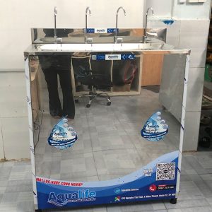 Máy lọc nước BCN 75 lít/h 4 vòi tủ inox 1 cánh