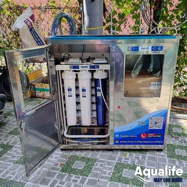 Máy lọc nước bán công nghiệp 60 l/h 3 vòi inox cao cấp