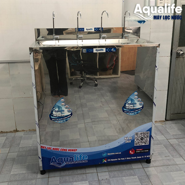 Hệ thống máy lọc nước BCN công suất 65l/h tủ inox 1 cánh