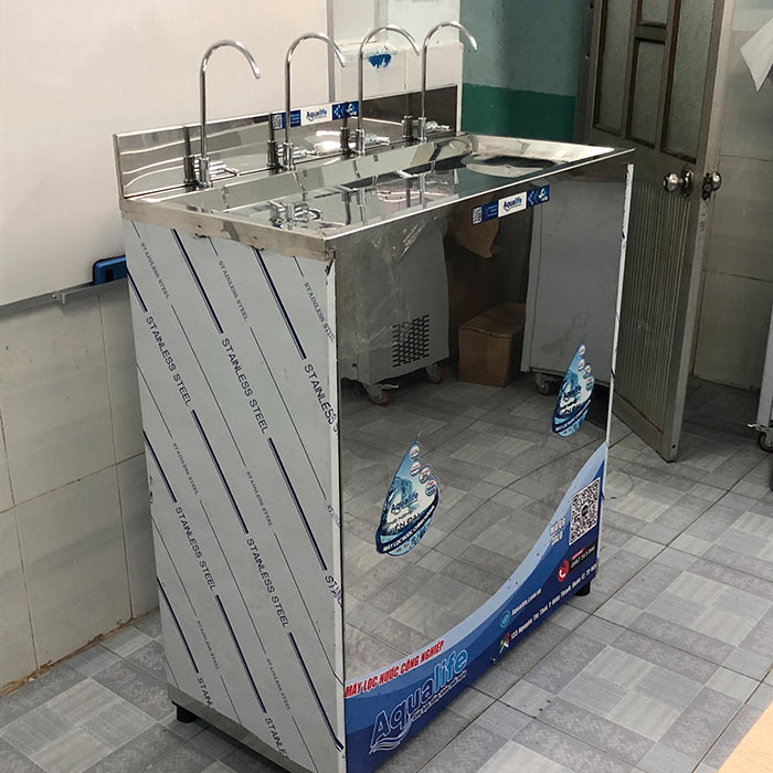 Máy lọc nước công nghiệp 80 lít/h 4 vòi tủ inox 304 - Ảnh 3