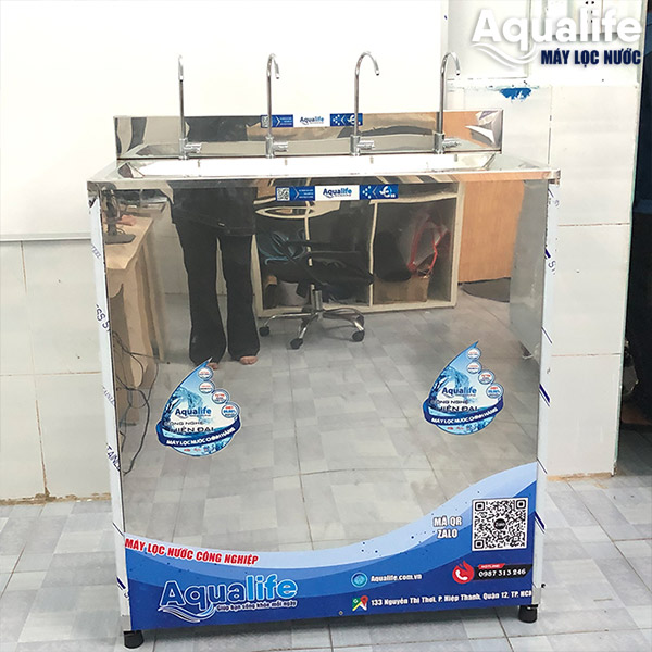 Máy lọc nước công nghiệp 80 lít mỗi giờ tủ inox 304
