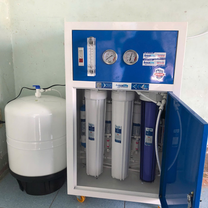 Máy lọc nước RO bán công nghiệp 120l/h tủ thép sơn tĩnh điện - Ảnh 2