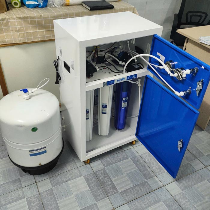 Máy lọc nước RO bán công nghiệp 120l/h tủ thép sơn tĩnh điện - Ảnh 3