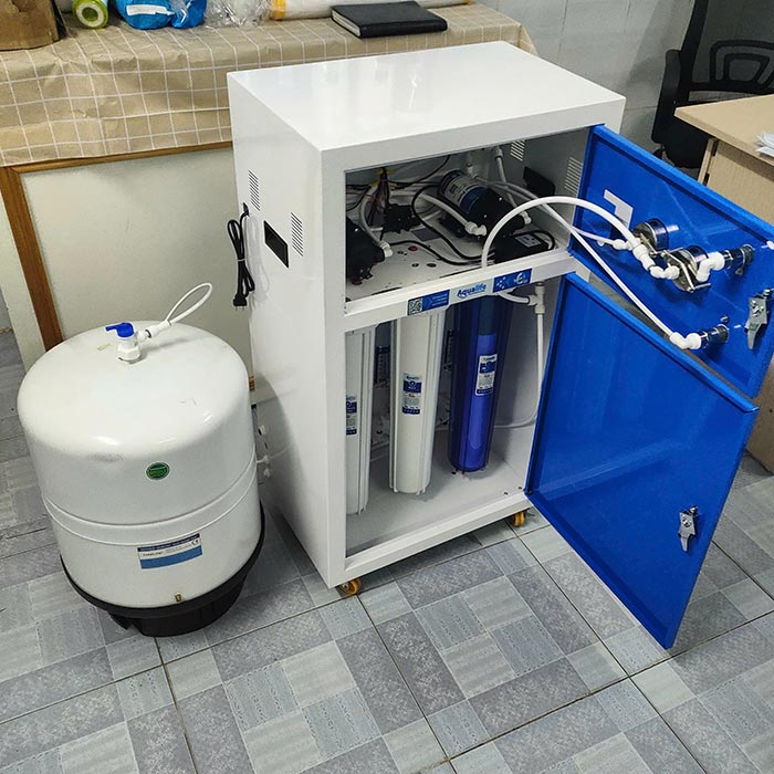Máy lọc nước RO công suất lớn 100 lít/giờ tủ thép - Ảnh 2