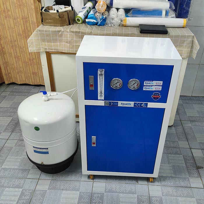 Máy lọc nước RO công suất lớn 100 lít/giờ tủ thép - Ảnh 4
