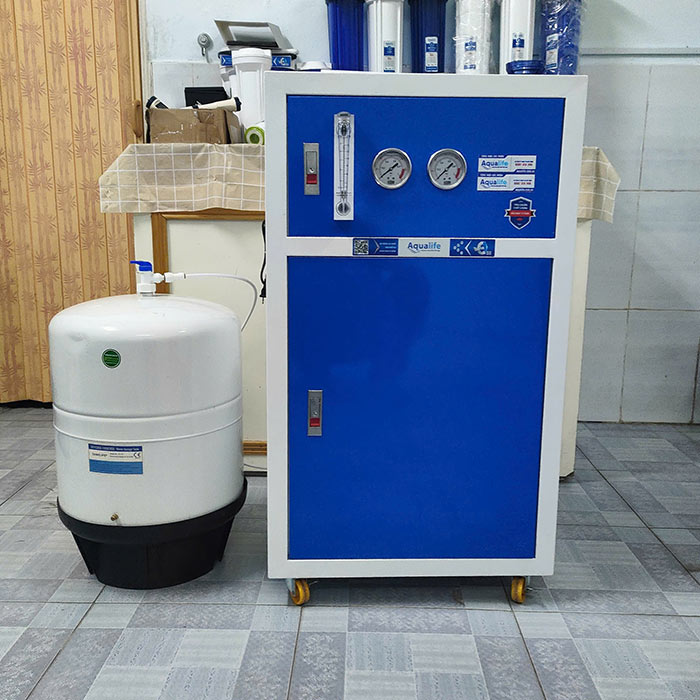 Máy lọc nước RO công suất lớn 100 lít/giờ tủ thép