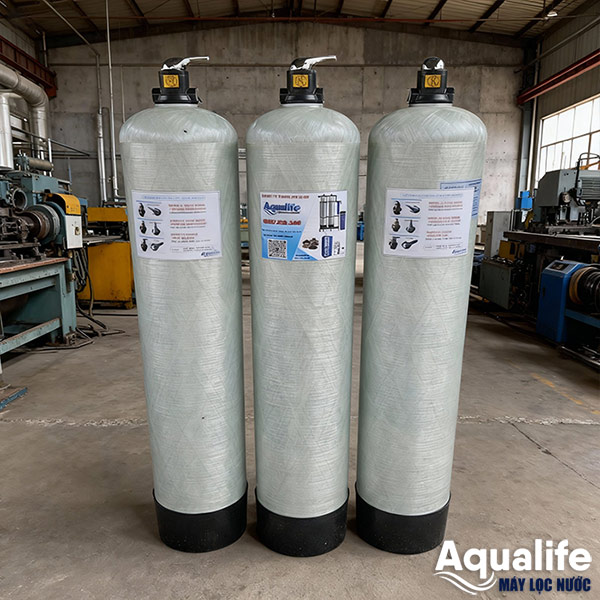 Bộ lọc phèn thủ công 3 cột composite xử lý cặn sắt