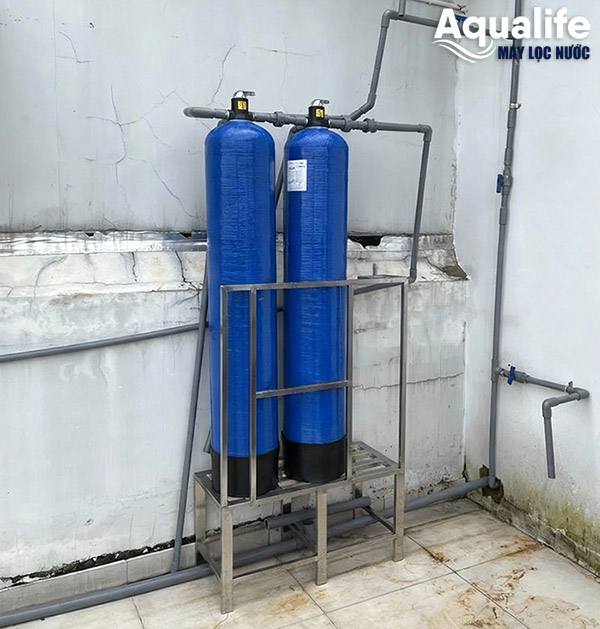 Hệ lọc phèn 2 cột inox 304 xử lý phèn hiệu quả