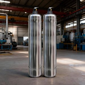 Hệ 2 trụ lọc phèn thủ công inox 304 model 1354