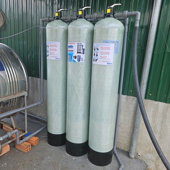 Hệ 3 cột Composite 1054 lọc nước giếng khoan nhiễm phèn sắt - Ảnh 2