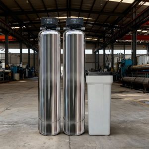 Hệ làm mềm nước tự động 2 cột Inox 1252 khử cặn vôi