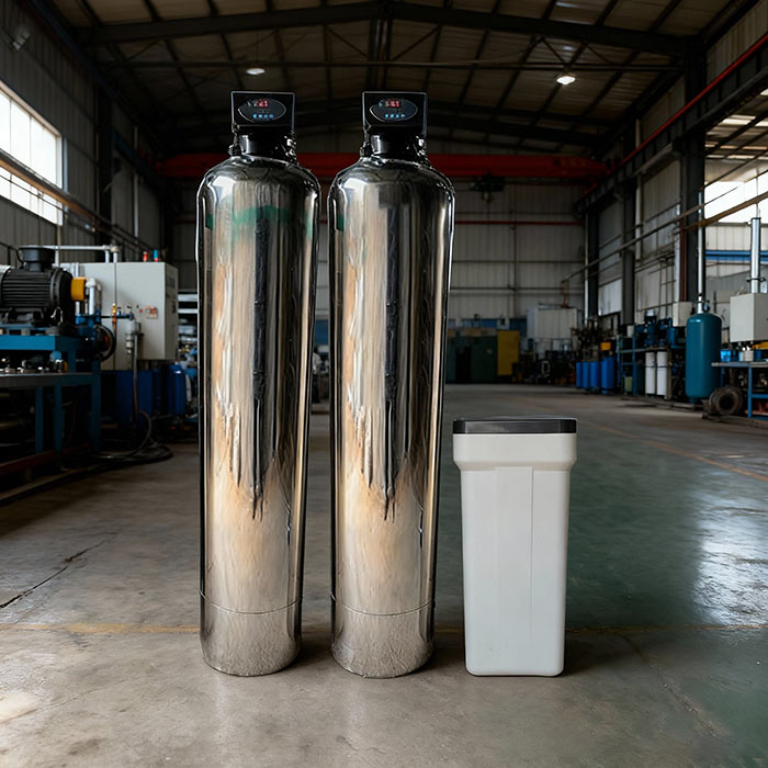 Hệ lọc nước cứng công suất lớn 2 trụ Inox 1465 tự động - Ảnh 3