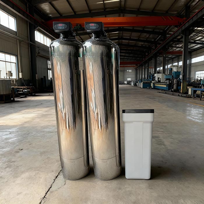 Hệ lọc nước cứng công suất lớn 2 trụ Inox 1465 tự động - Ảnh 4