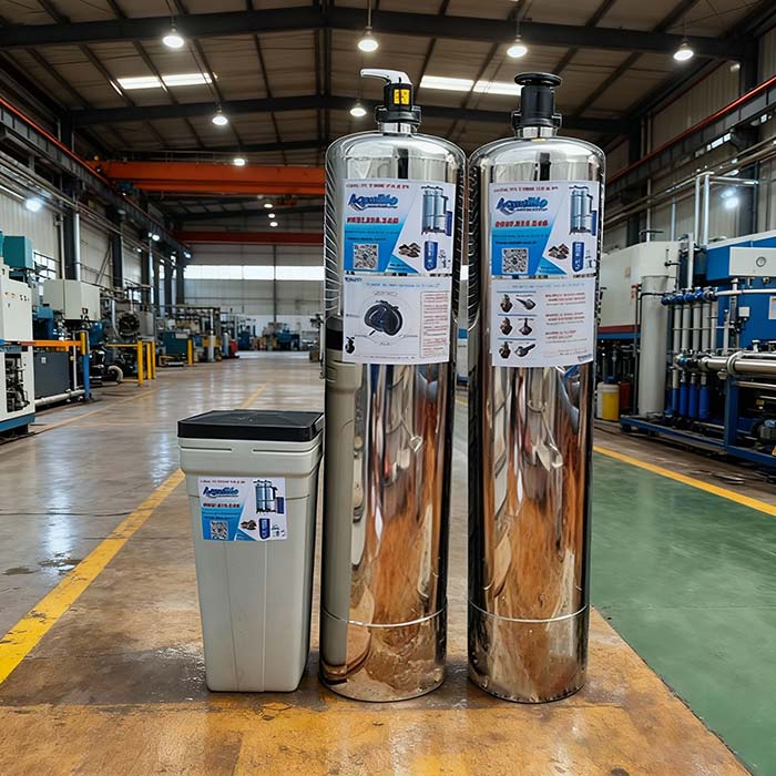 Hệ thống lọc nước nhiễm đá vôi 2 trụ 1354 Inox 304 thủ công - Ảnh 3