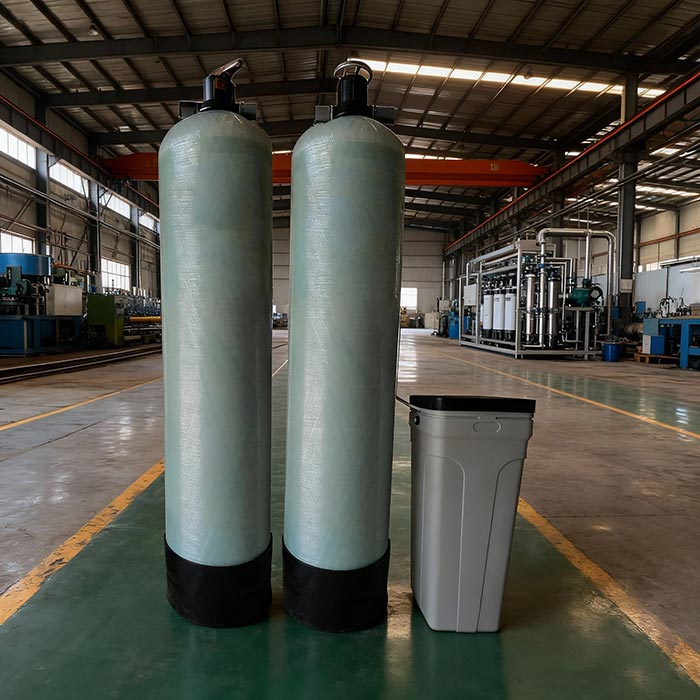 Hệ thống lọc nước nhiễm đá vôi 2 trụ Composite 1665 thủ công - Ảnh 4