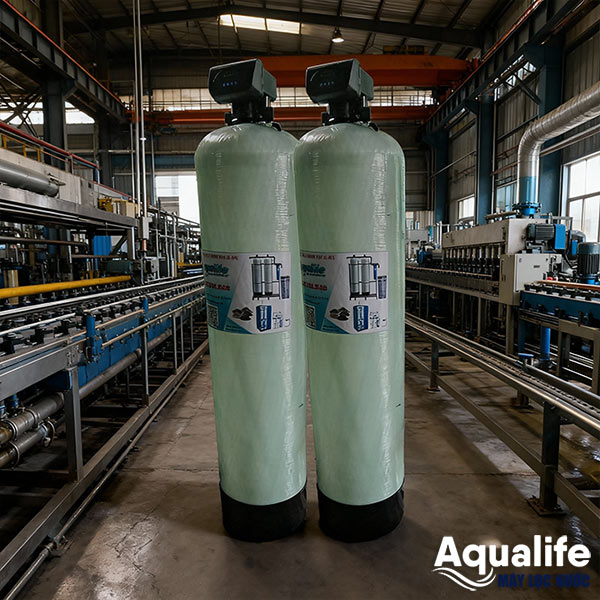 Thiết bị xử lý phèn 2 trụ composite 1665 chống ăn mòn