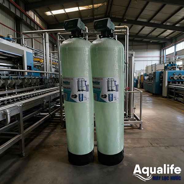 Lọc phèn tự động bộ đôi cột composite 1665 hiệu suất cao