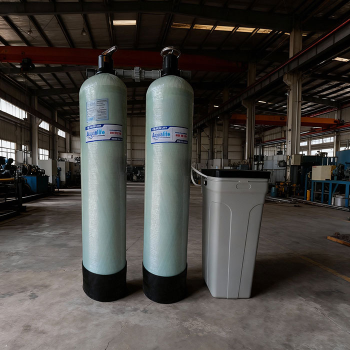 Thiết bị lọc đá vôi đầu nguồn 2 trụ 1054 composite làm mềm nước (thủ công)