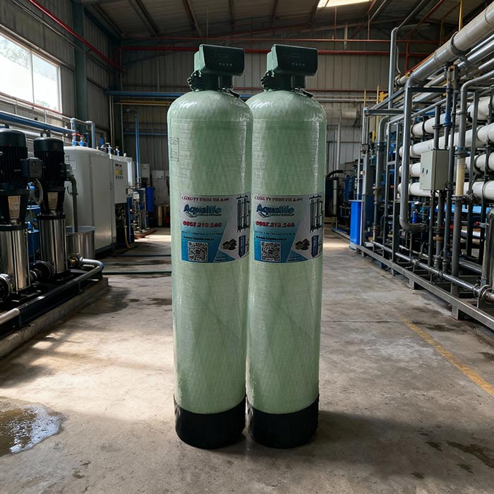 Thiết bị lọc phèn tự động 2 cấp composite 1465 công suất lớn