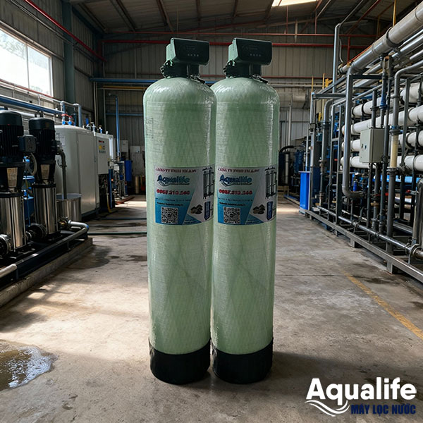 Thiết bị lọc phèn tự động 2 trụ composite 1465 công suất lớn