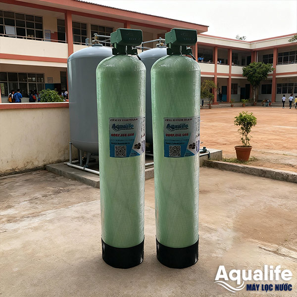 Hệ lọc phèn tự động composite 1465 sục rửa thông minh
