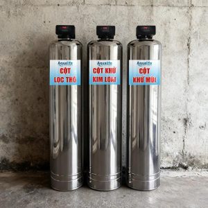 Bộ lọc nước nhiễm phèn 3 trụ Inox 1665 tự động
