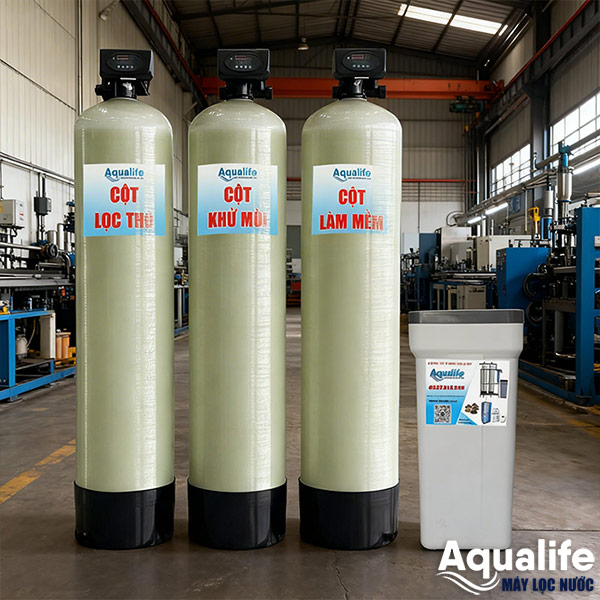Cột lọc Composite 1465 tự động khử canxi và cặn trắng