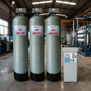 Máy làm mềm nước đầu nguồn 3 cấp Composite 1252 tự động