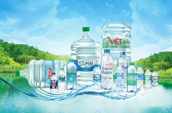 Mẫu tem nhãn nước uống đóng bình đẹp hiện đại