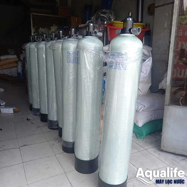 Hệ thống lọc nước giếng khoan nhiễm phèn bằng cột Composite