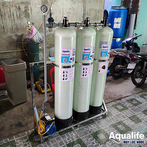 Lắp hệ thống lọc tổng đầu nguồn cho nước giếng khoan
