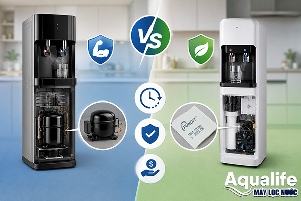 So sánh máy lọc nước nóng lạnh Block và Chip điện tử